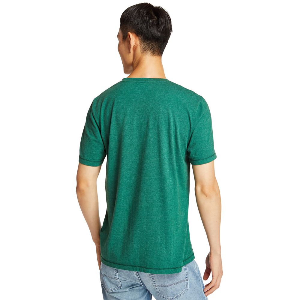 Timberland Mens T-Shirts Mohawk River Jersey - Green - India OI3820647